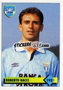 Figurina Roberto Bacci - Calcio 1992-1993 - Merlin