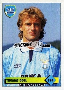 Sticker Thomas Doll - Calcio 1992-1993 n. 194 - Merlin