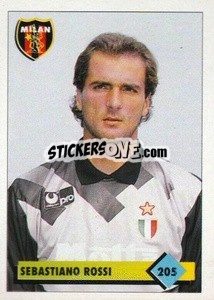 Sticker Sebastiano Rossi - Calcio 1992-1993 n. 205 - Merlin