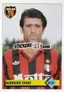Sticker Alberigo Evani - Calcio 1992-1993 n. 215 - Merlin