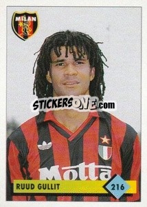 Sticker Ruud Gullit - Calcio 1992-1993 n. 216 - Merlin