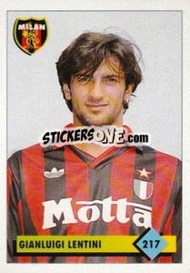 Sticker Gianluigi Lentini - Calcio 1992-1993 n. 217 - Merlin