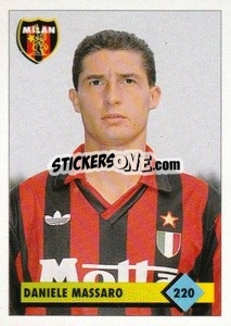 Sticker Daniele Massaro - Calcio 1992-1993 n. 220 - Merlin