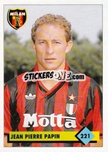 Sticker Jean Pierre Papin - Calcio 1992-1993 - Merlin