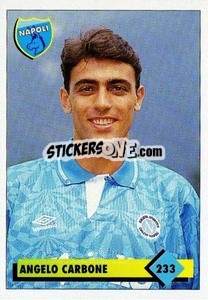 Cromo Angelo Carbone - Calcio 1992-1993 - Merlin