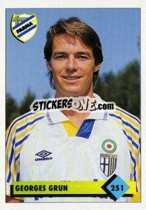 Sticker Georges Grun - Calcio 1992-1993 - Merlin