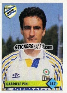 Sticker Gabriele Pin - Calcio 1992-1993 n. 257 - Merlin