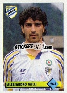 Figurina Alessandro Melli - Calcio 1992-1993 - Merlin