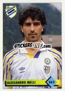 Sticker Alessandro Melli - Calcio 1992-1993 n. 263 - Merlin