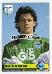 Sticker Marco Savorani - Calcio 1992-1993 n. 264 - Merlin