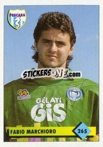 Sticker Fabio Marchioro - Calcio 1992-1993 n. 265 - Merlin