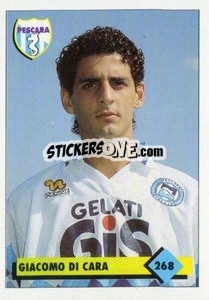 Figurina Giacomo Di Cara - Calcio 1992-1993 - Merlin