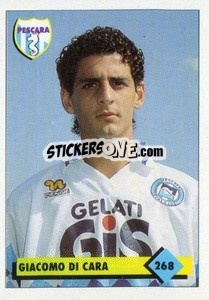 Sticker Giacomo Di Cara - Calcio 1992-1993 n. 268 - Merlin