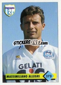 Figurina Massimiliano Allegri - Calcio 1992-1993 - Merlin