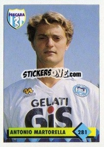 Sticker Antonio Martorella - Calcio 1992-1993 n. 281 - Merlin