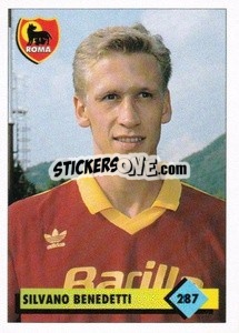 Sticker Silvano Benedetti - Calcio 1992-1993 n. 287 - Merlin