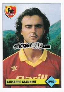 Sticker Giuseppe Giannini - Calcio 1992-1993 n. 295 - Merlin