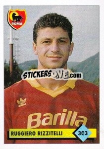 Figurina Ruggiero Rizzitelli - Calcio 1992-1993 - Merlin