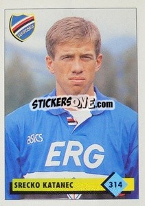 Sticker Srecko Katanec - Calcio 1992-1993 n. 314 - Merlin