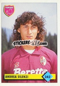 Figurina Andrea Silenzi - Calcio 1992-1993 - Merlin