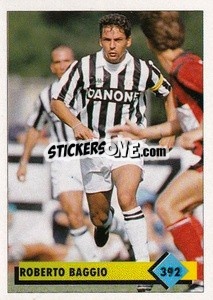 Sticker Roberto Baggio - Calcio 1992-1993 - Merlin