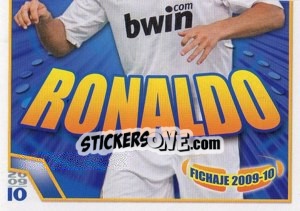 Sticker Cristiano Ronaldo (Fichajes 2009-10, Mosaico) - Real Madrid 2009-2010 n. 22 - Panini