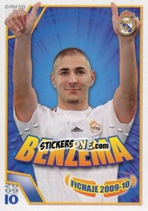 Sticker Benzemá (Fichajes 2009-10) - Real Madrid 2009-2010 n. 25 - Panini
