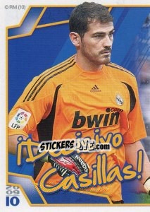 Sticker ¡Decisivo Casillas! (Mosaico) - Real Madrid 2009-2010 - Panini