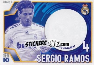 Sticker Sergio Ramos (Autógrafo) - Real Madrid 2009-2010 n. 53 - Panini
