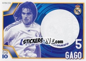 Sticker Gago (Autógrafo) - Real Madrid 2009-2010 - Panini