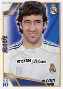 Sticker Raul González - Real Madrid 2009-2010 n. 70 - Panini