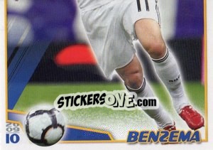 Cromo Benzemá (Mosaico) - Real Madrid 2009-2010 - Panini