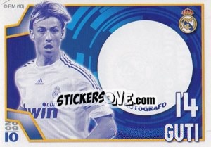 Sticker Guti (Autógrafo) - Real Madrid 2009-2010 - Panini