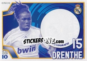 Sticker Drenthe (Autógrafo) - Real Madrid 2009-2010 - Panini