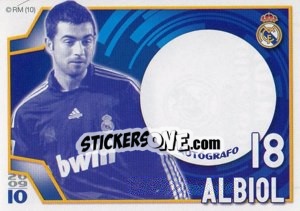 Cromo Albiol (Autógrafo) - Real Madrid 2009-2010 - Panini