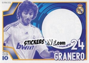 Cromo Granero (Autógrafo) - Real Madrid 2009-2010 - Panini