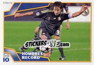 Figurina Hombres Record - Raul González - Real Madrid 2009-2010 - Panini
