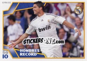 Sticker Hombres Record - Cristiano Ronaldo - Real Madrid 2009-2010 n. 171 - Panini
