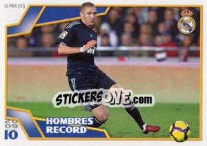 Sticker Hombres Record - Benzemá - Real Madrid 2009-2010 n. 174 - Panini