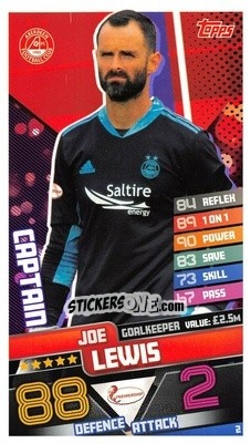 Cromo Joe Lewis - SPFL 2020-2021. Match Attax - Topps