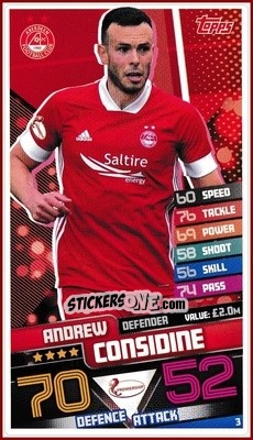 Cromo Andrew Considine - SPFL 2020-2021. Match Attax - Topps