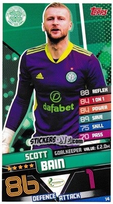 Sticker Scott Bain - SPFL 2020-2021. Match Attax - Topps