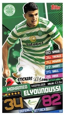 Figurina Mohamed Elyounoussi - SPFL 2020-2021. Match Attax - Topps