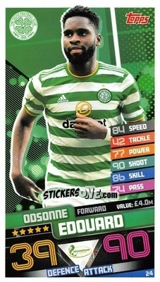 Sticker Odsonne Édouard - SPFL 2020-2021. Match Attax - Topps