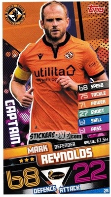 Sticker Mark Reynolds - SPFL 2020-2021. Match Attax - Topps
