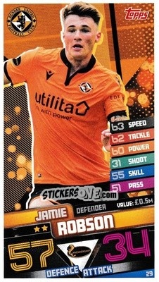 Cromo Jamie Robson - SPFL 2020-2021. Match Attax - Topps