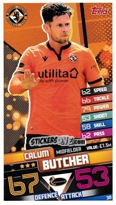 Sticker Calum Butcher - SPFL 2020-2021. Match Attax - Topps