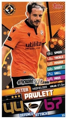 Sticker Peter Pawlett - SPFL 2020-2021. Match Attax - Topps