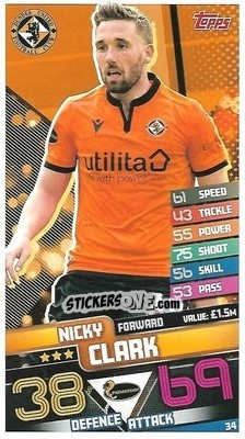 Sticker Nicky Clark - SPFL 2020-2021. Match Attax - Topps