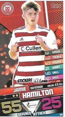Sticker Jamie Hamilton - SPFL 2020-2021. Match Attax - Topps